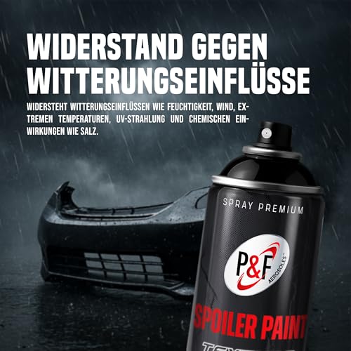 Strukturiertes Sprühlack für Stoßstangen – Schwarze Textur – Kunststoffreparatur fürs Auto – Sprühlack für Spoiler und Zierleisten – Stoßfänger – Autoreparatur – Bumper-Lack – Spoiler-Lack – P&F
