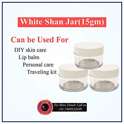 Image of Zenvista Empty Cosmetic Containers, Acrylic Jars, Small Containers For Cosmetics, Lip Balm Containers,Transparent Jar With White Cap-8 gm (Pack of 10)