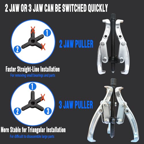 Kit extracteur de roulement en acier Cr-V robuste pour mécanique de précision
