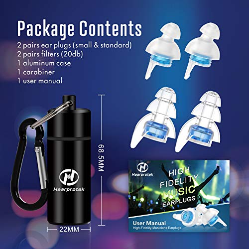 Tappi per le orecchie da concerto ad alta fedeltà