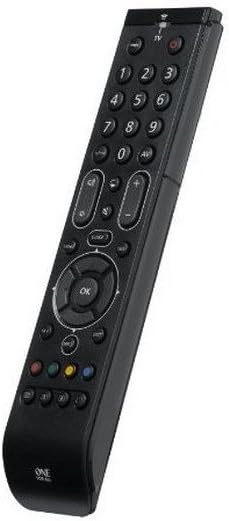 One For All Essence TV Universal remote control - Perfect TV replacement remote for all types of Televisions (LED, LCD, Plasma) - Guaranteed to work all TV brands – Black – URC 7110