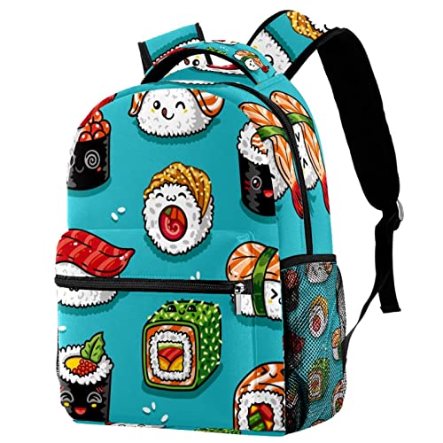 Mochila para portátil de sushi antirrobo con compartimentos acolchados