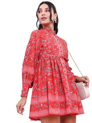 Tokyo Talkies Floral Fit and Flared Dress