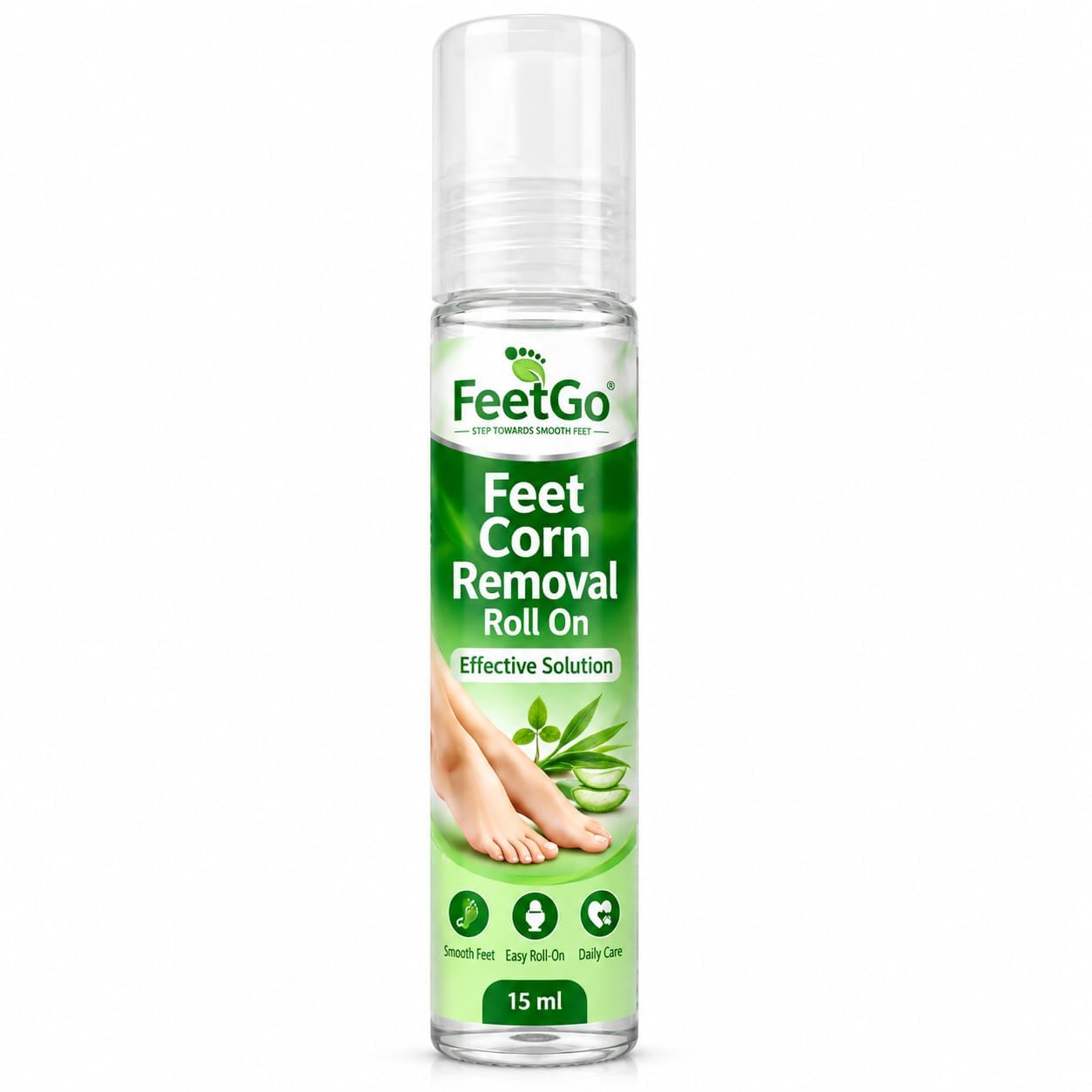 FeetGo Foot Corn Care Roll-On with Aloe Vera & Tea Tree | Moisturising Formula for Dry, Rough & Hard Feet | Softens Corns & Calluses | Easy Roll-On Application | Daily Foot Care | 50ml (PACK_OF_1)-image-21