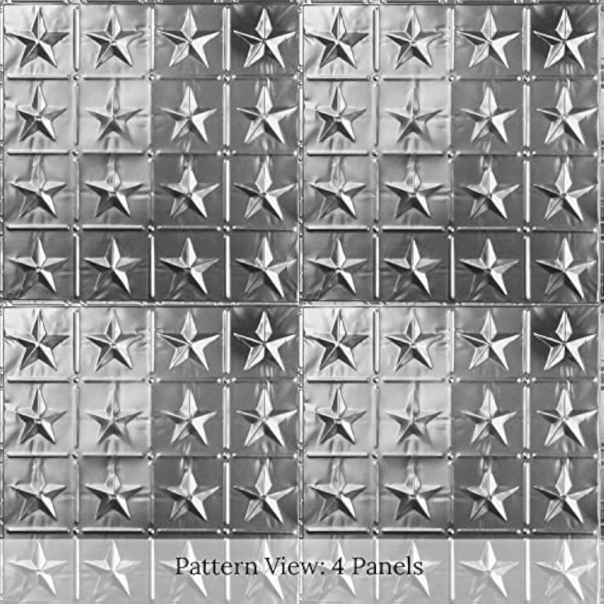 5-Pack Nail-Up Metal Tiles Pattern #36 Americana Star
