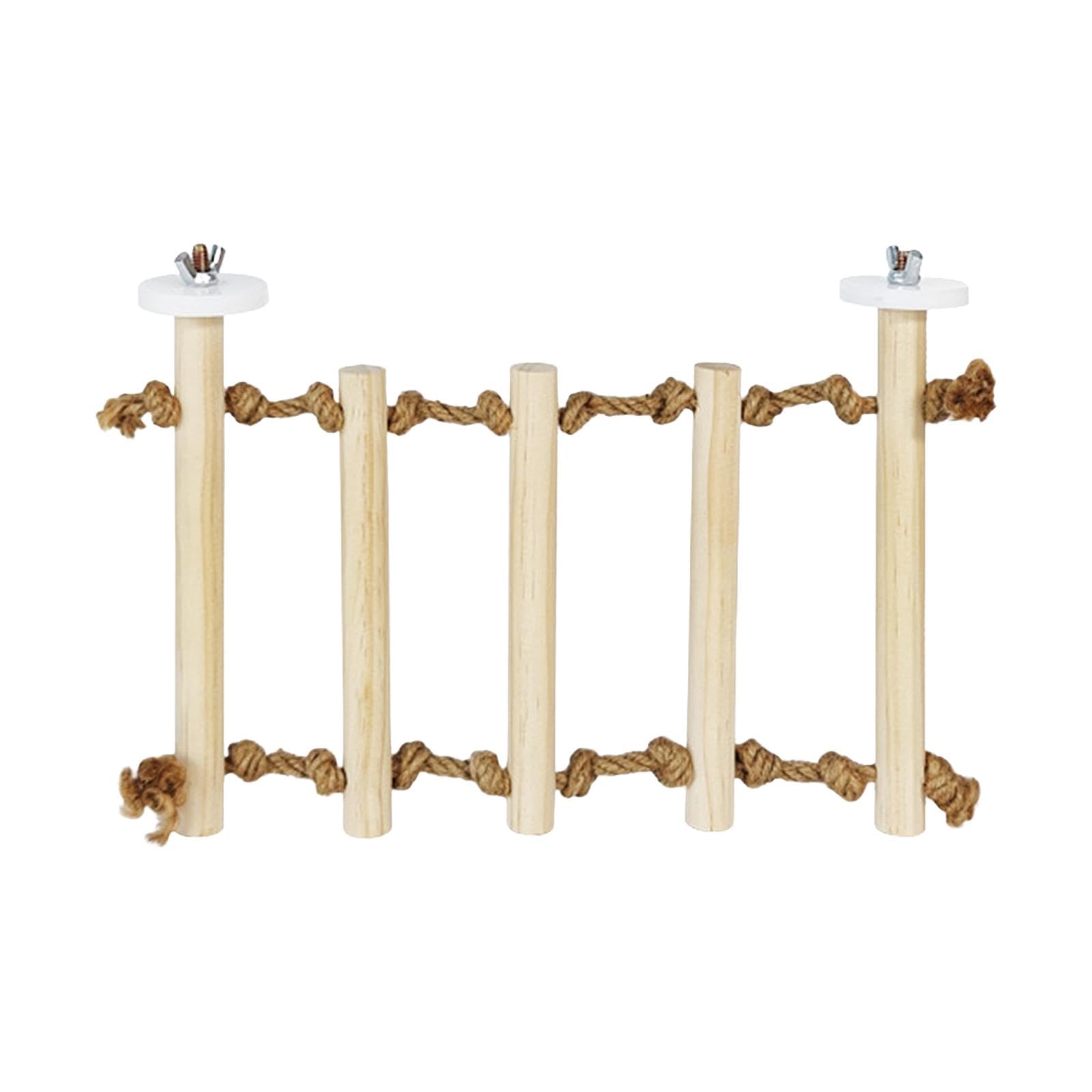 MFMEXUL Wood Bird Perches Parrot Hamster Climbing Ladder for Cockatiels Lovebirds