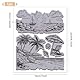 GLOBLELAND Haftstempel Mit Sommerstrandlandschaft 8.7X7 Kokosnussbäume EVA Haftstempel Seelandschaft Stempelset Für Kartengestaltung Fotoalbum Dekor Dekoration DIY Scrapbooking