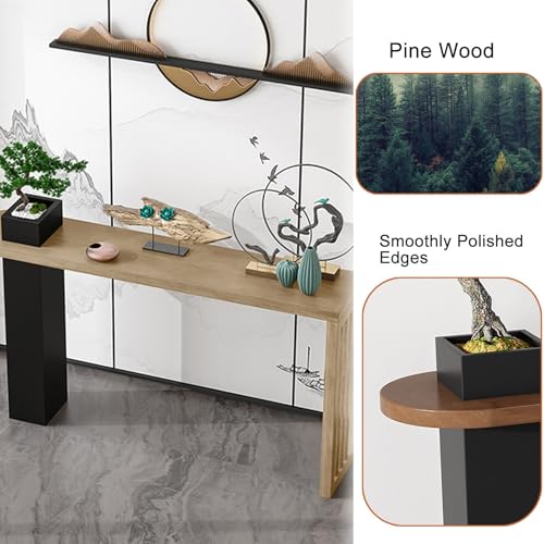 Mesa de sofá para sala de estar ideal como mueble recibidor en pasillos estrechos 5