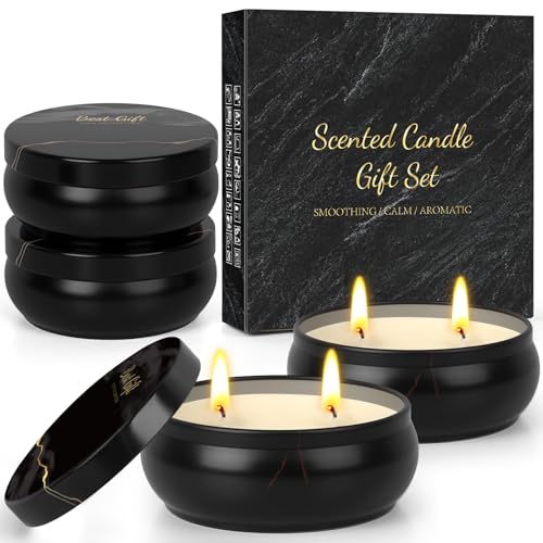 Candele Profumate Uomo 6 oz (x4) - Aroma Salvia, Sandalo,...