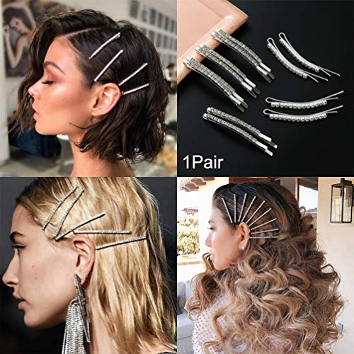 Pixnor 12 peças de acessórios de cabelo de cristal para noiva, dama de honra, casamento, casamento,