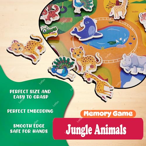 Image of Wooden Animal House Puzzle Toy Montessori Shape Sorting Puzzle with Animals and Matching Homes Educational Wooden Puzzle for Toddlers and Kids Age 2 3 4 5 6 7 Years Fine Motor & Logic Skill Builder