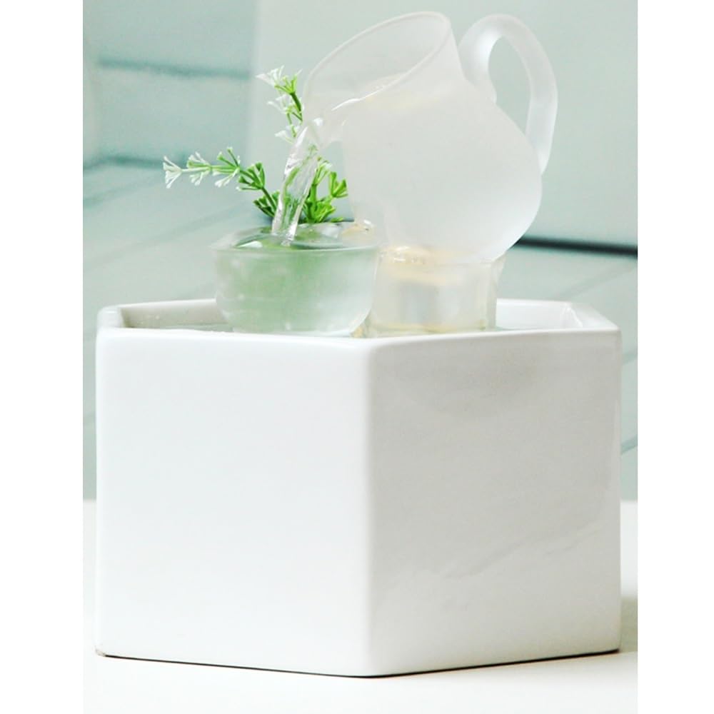 Fuente de Mesa para Interiores, Fuente de Mesa Relajante, Fuente de Cascada, Fuente de Agua circulante, Adorno de Agua circulante para Escritorio, Fuente de Interior,