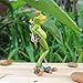 3D Creative Frog Decor, Lady Frog Figurine Holding a Cocktail, Novelty Animal Frog Statue Resin Ornament for Home Office Desk Decoration