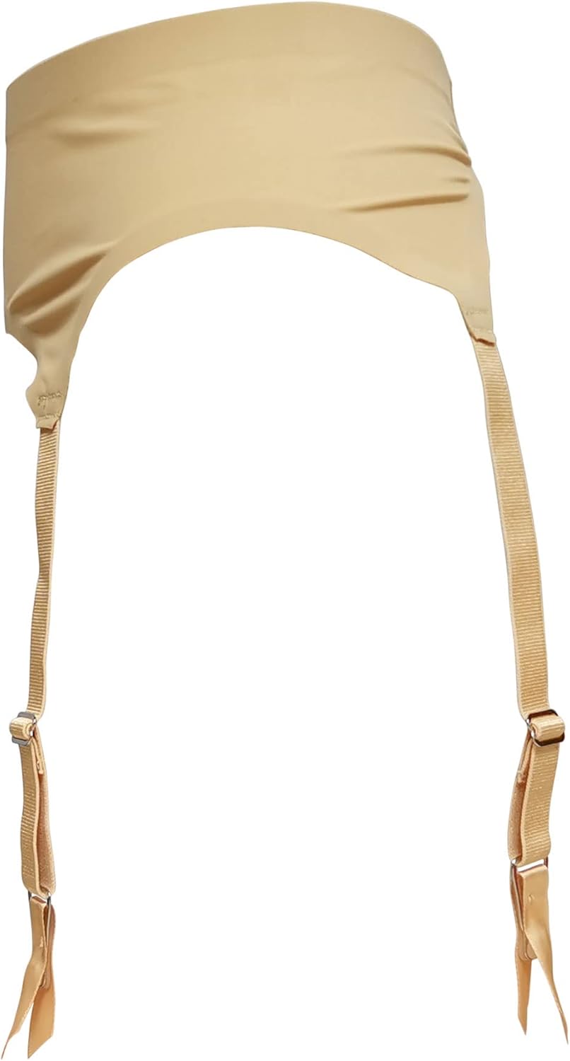 TVRtyle Women's Skin/Purple Seamless Plus Size 4 Wide Straps Metal Buckles Sexy Garter Belt for Stockings S506S - Image 8