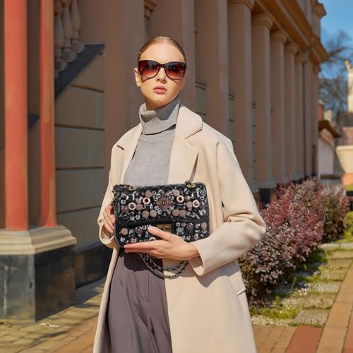 Leather Crossbody Bags for Women, Crossbody black purse with Handbag Shoulder Bag3