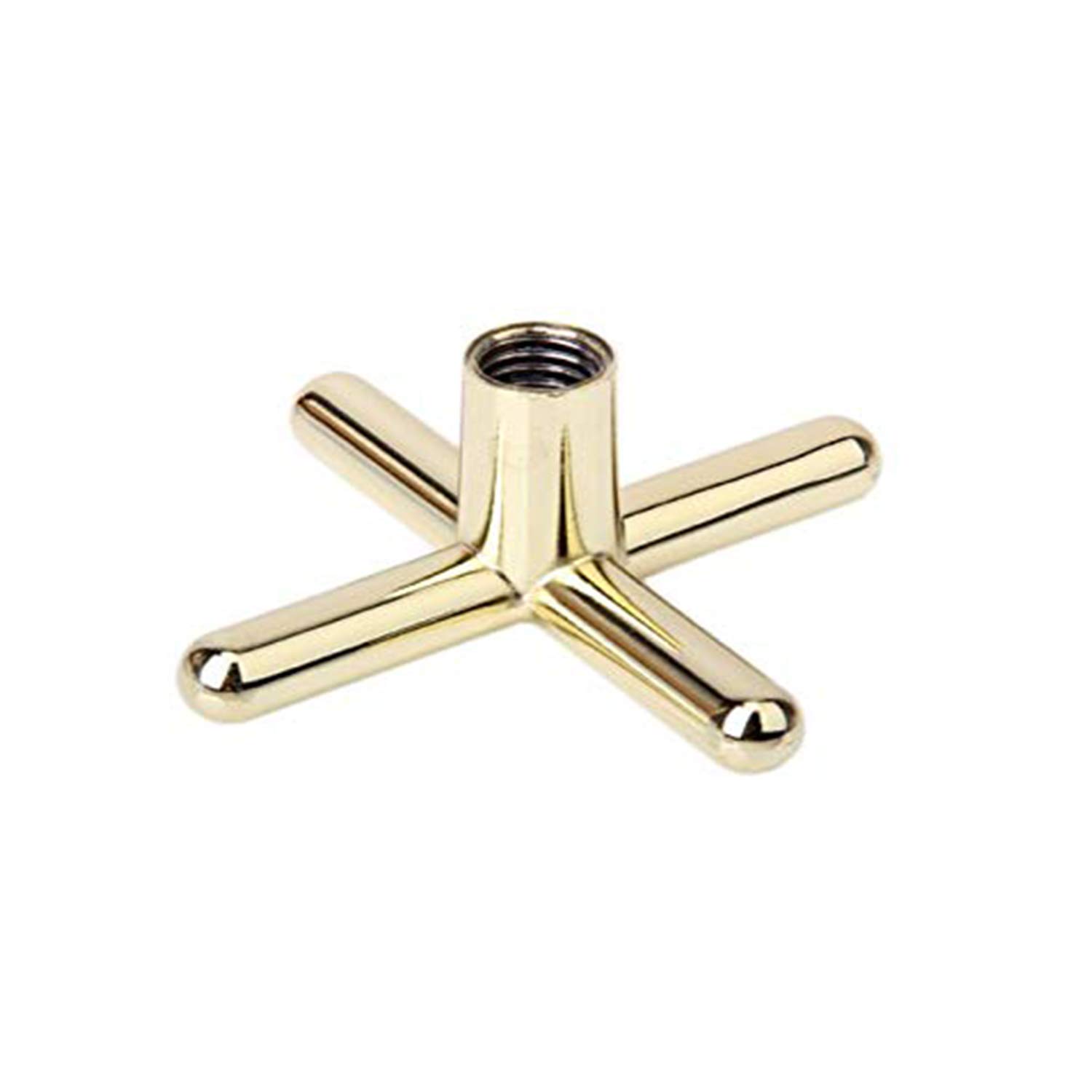 IRIS Cross Bridge Head Golden Brass Metal Bridge Head Screw On for Most Billiard/Pool Cue Sticks. (Golden) 2