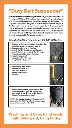 Wesol Distribution Tactical Duty Belt Undergarment Suspender #TOP5
