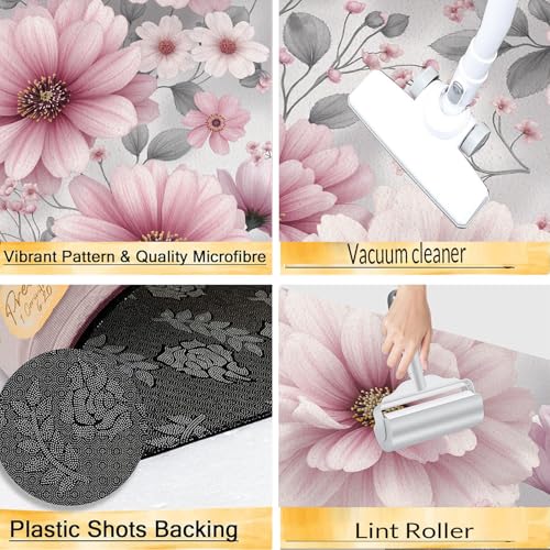 Tapis de cuisine antidérapants absorbants dahlia blush confort du sol