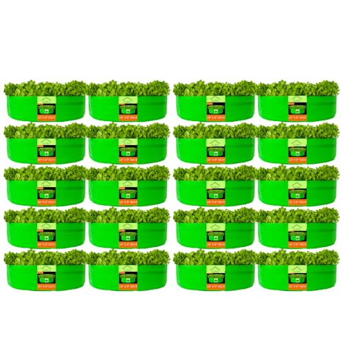 Image of Kingwell grow bags 18x9 inches pack of 20 Grow Bag For Terrace Garden Leafy Vegetable Plant Grow Bags Fruits Growing Containers For terrace Gardening