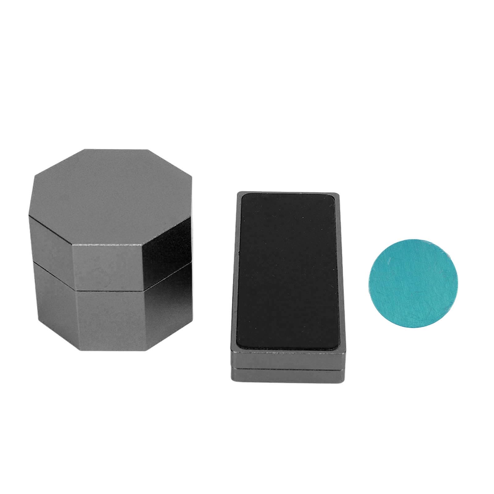 Pool Cue Chalk Holder With Keychain Octagonal Practical Billiard Chalk Holder Black-543836