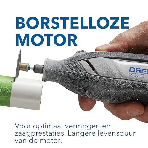 Dremel 8250 12V Snoerloze Roterende Gereedschap Borstelloze 5.000-30.000 RPM Multitool-set met Gereedschapstas 5 Accessoires 2.0Ah Accu+Oplader voor Slijpen, Boren, Frezen Voegen Verwijderen, Graveren - Afbeelding 5