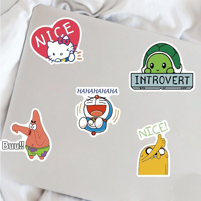 HIQUAY Funny Meme Vinyl Stickers Pack, Funny Vinyl Stickers for Adults, Large Bulk Sticker, Waterproof Stickers for Laptop Sticker Pack, Bumper, Water Bottles, Computer, Phone, Hard Hat, Car, 100PCS