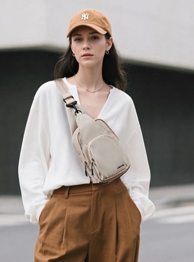 Image of cakang Womens Sling Bag Crossbody Bags for Women Vegan Leather Sling Backpack Daypack Fanny Pack Crossbody Purse Travel