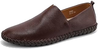 Men's Genuine Leather Loafer Shoes Slip On Soft Walking Driving Shoes