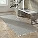 Fab Habitat Machine Washable Area Rug - Hand Woven, Stain Resistant, Pet Friendly - Premium Recycled Polyester Yarn - Geo - Bedroom, Living Room - Lancut - Grey - 4 x 6 ft