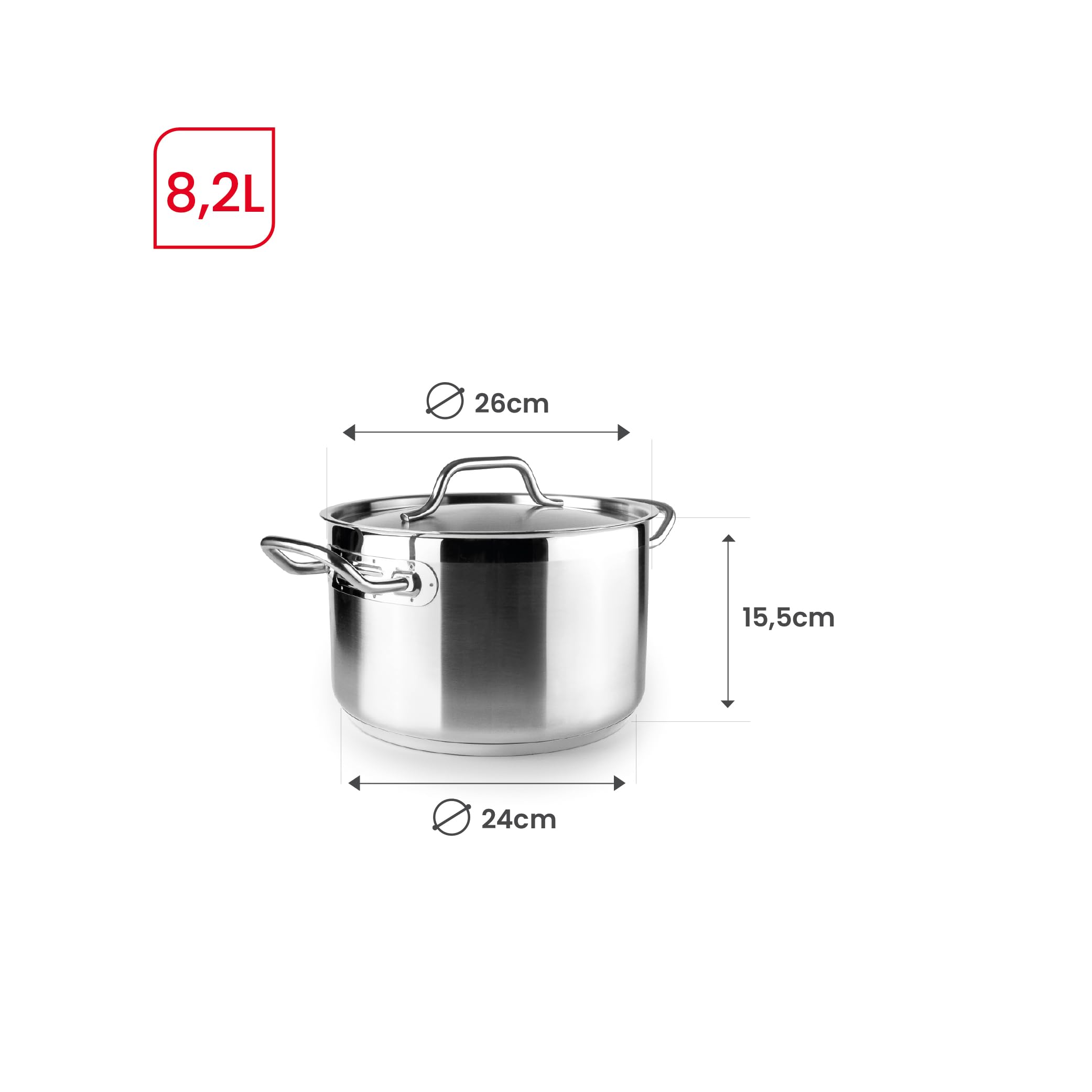 IBILI 607726 Olla, 18/10 Steel