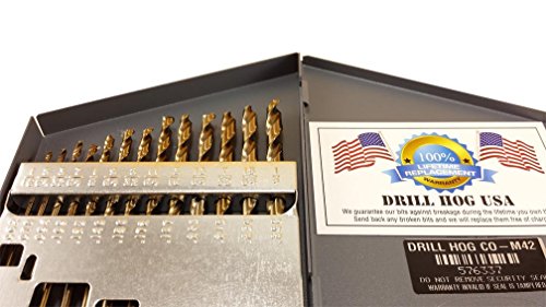 Drill Hog USA 13 Pc COBALT Drill Bit Set Index M42 Drill Bits