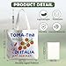 Yomisex Tomato Canvas Tote Bag, Italian Martini Tomato Themed Gifts Tote Bag for Women, Mediterranean Summer Italia Farmers Market Reusable Shopping Grocery Bags