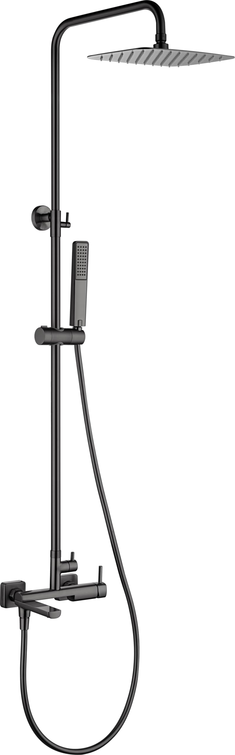 Robinet pour baignoire noire et colonne de douche Imex en acier inoxydable S.304