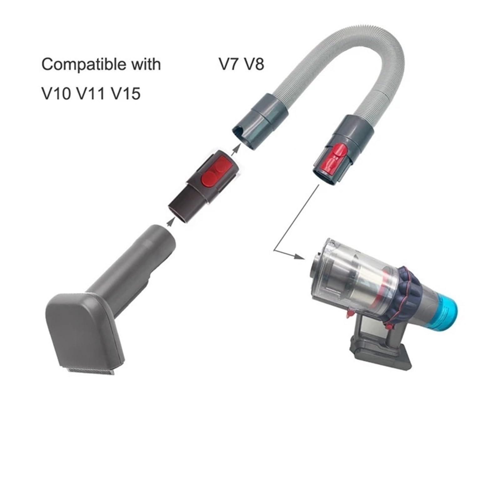 Hunde-Haustierhaarbürste, Pflegewerkzeug, kompatibel mit Dyson V11, V10, V8, V7, DC30, DC33, DC40, Staubsaugerteile(As Shown A)