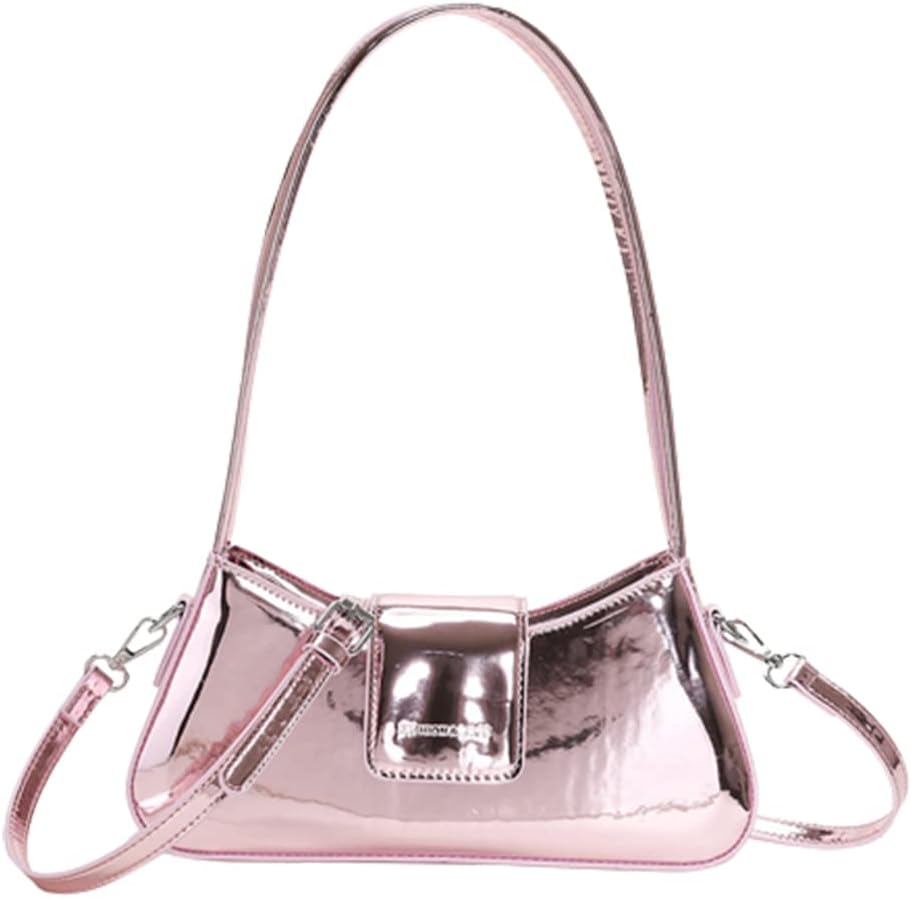 CaissipHobo Bag Women Evening Bag Clutch Y2k Sparkly Silver Purse Shoulder Satchel Bag Cute Party Tote Handbag Crossbody Bags 2024