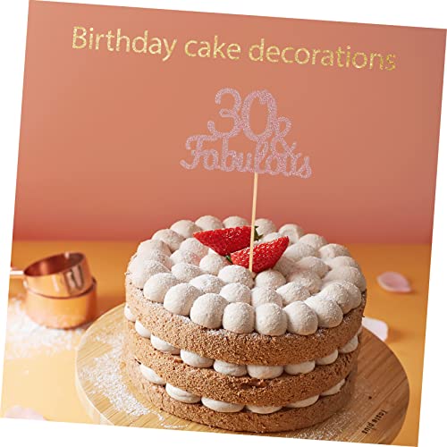 COLLBATH 30 Pçs Cupcake Inserção De Bolo De Aniversário Decoração Retrô Decoração De Feliz Aniversár