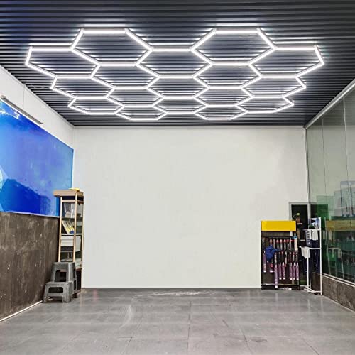 SENKOYU Hexagonal Led Garage Light, 17 Cellular System Led Shop Light for Garage/Workshop/Salon/Auto Detail Shop/Barber Shop LED Light 6500K, 36890LM, 552W, IP54 2 Years Warranty, AC 100-240V SENKOYU Hexagonal Led Garage Light, 17 Cellular System Led Shop Light for Garage/Workshop/Salon/Auto Detail Shop/Barber Shop LED Light 6500K, 36890LM, 552W, IP54 2 Years Warranty, AC 100-240V