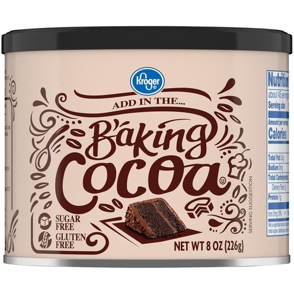 Unsweetened Baking Cocoa Powder, 8 oz Canister