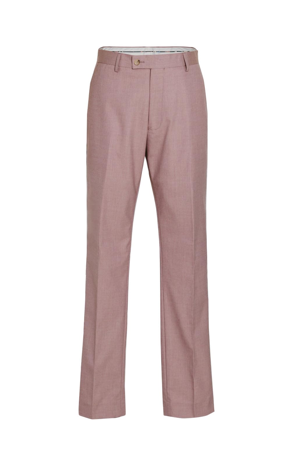 DobellMens Dusty Pink Suit Pants Regular Fit