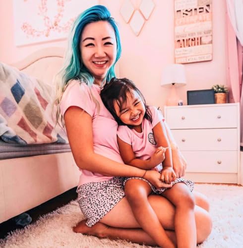 Pink Cheetah Mommy and Me Outfits Matching Mom Daughter Mothers Day Clothing Shirts Shorts Set2