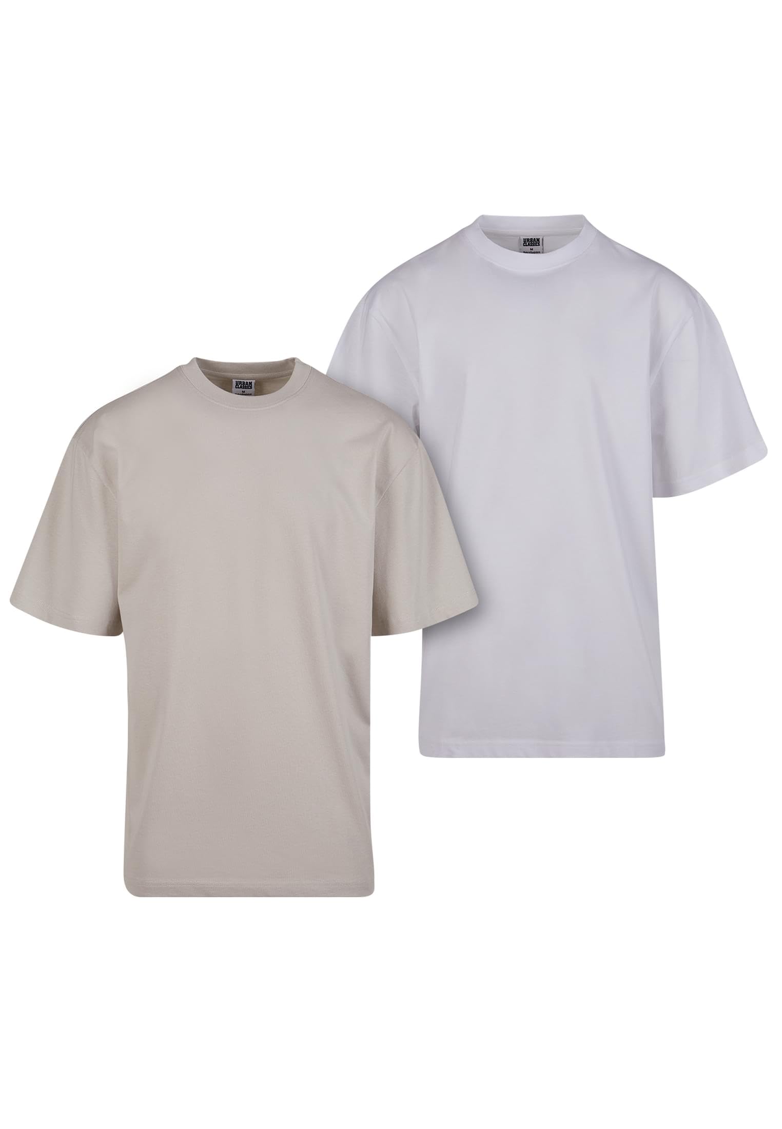 Urban Classics Men's Tb006a-tall Tee 2-Pack T-Shirt, Cloud+White, L