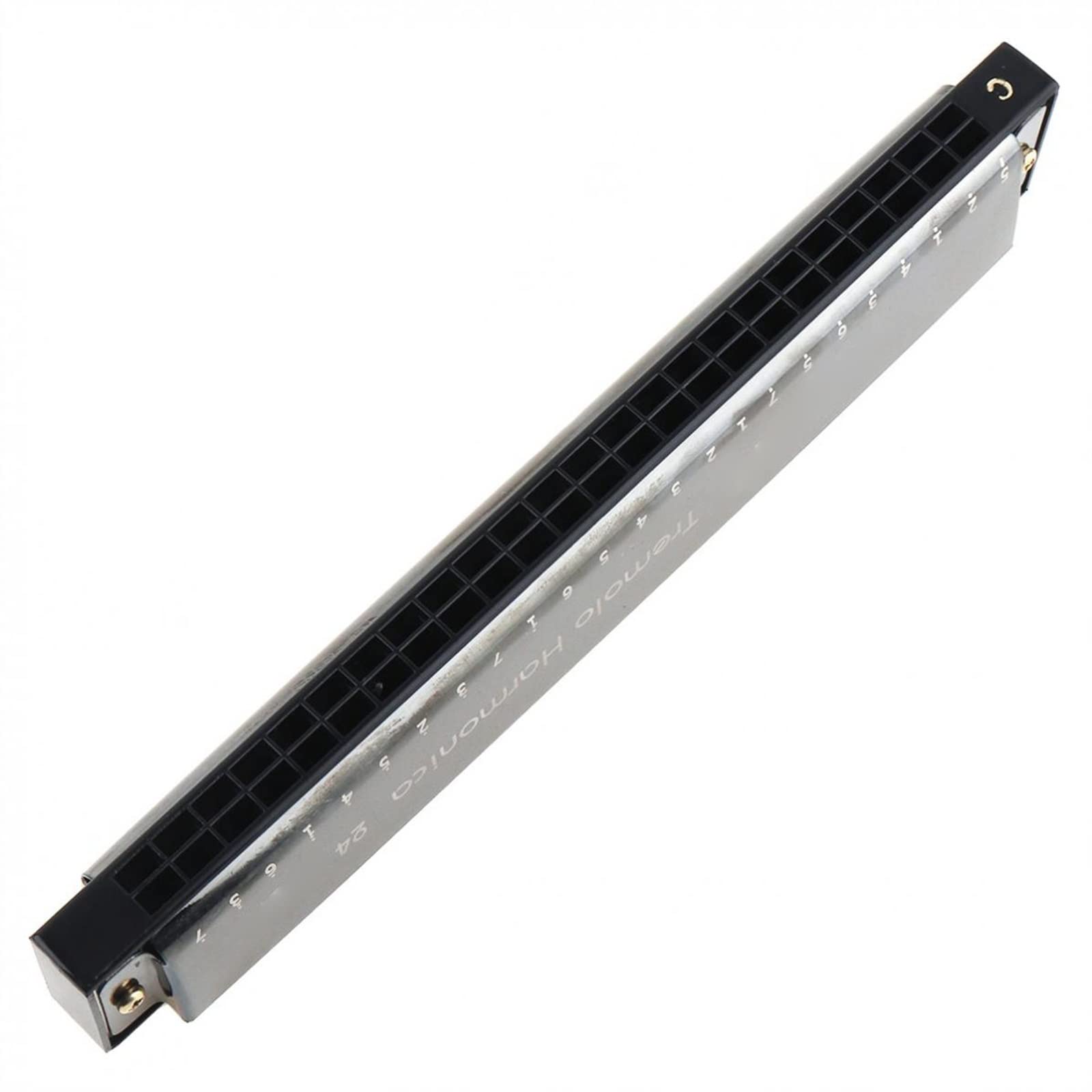 Standard Mundharmonikas Matte 24-Loch-Titan-Mundharmonika-Tremolo-Tonschlüssel C-Harfe-Mundharmonika-Musikinstrumente