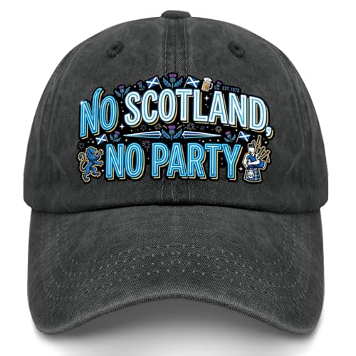 No Scotland No Party Hat for Womens Stylish Washed Distressed Baseball Cap