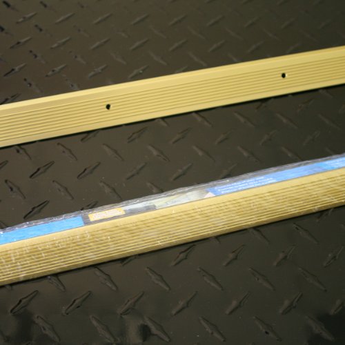 M-D Building Products 79020 Fluted 1-1/8-Inch By 1-1/8-Inch By 36-Inch Stair Edging, Satin Brass #TOP4