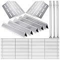 Grill Parts Replacement Kit for Weber Genesis 300 310 330 E330 E310 S310 S330 EP330 S320 E320 17.5" Flavorizer Bars, Genesis 7528 Grates Heat Deflector Grill Parts Kit, 3Pcs 62752 Burner Tube