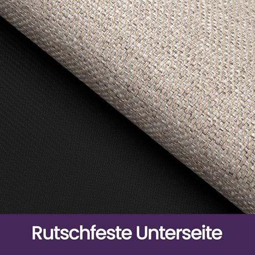 DEXI Küchenläufer rutschfest 2 Stück, Küchenteppich Waschbar, Hochwertige Küchenmatten, Teppich Läufer Flur für Küche, Terrasse & Wohnraum, 43x75cm+43x150cm, Beige