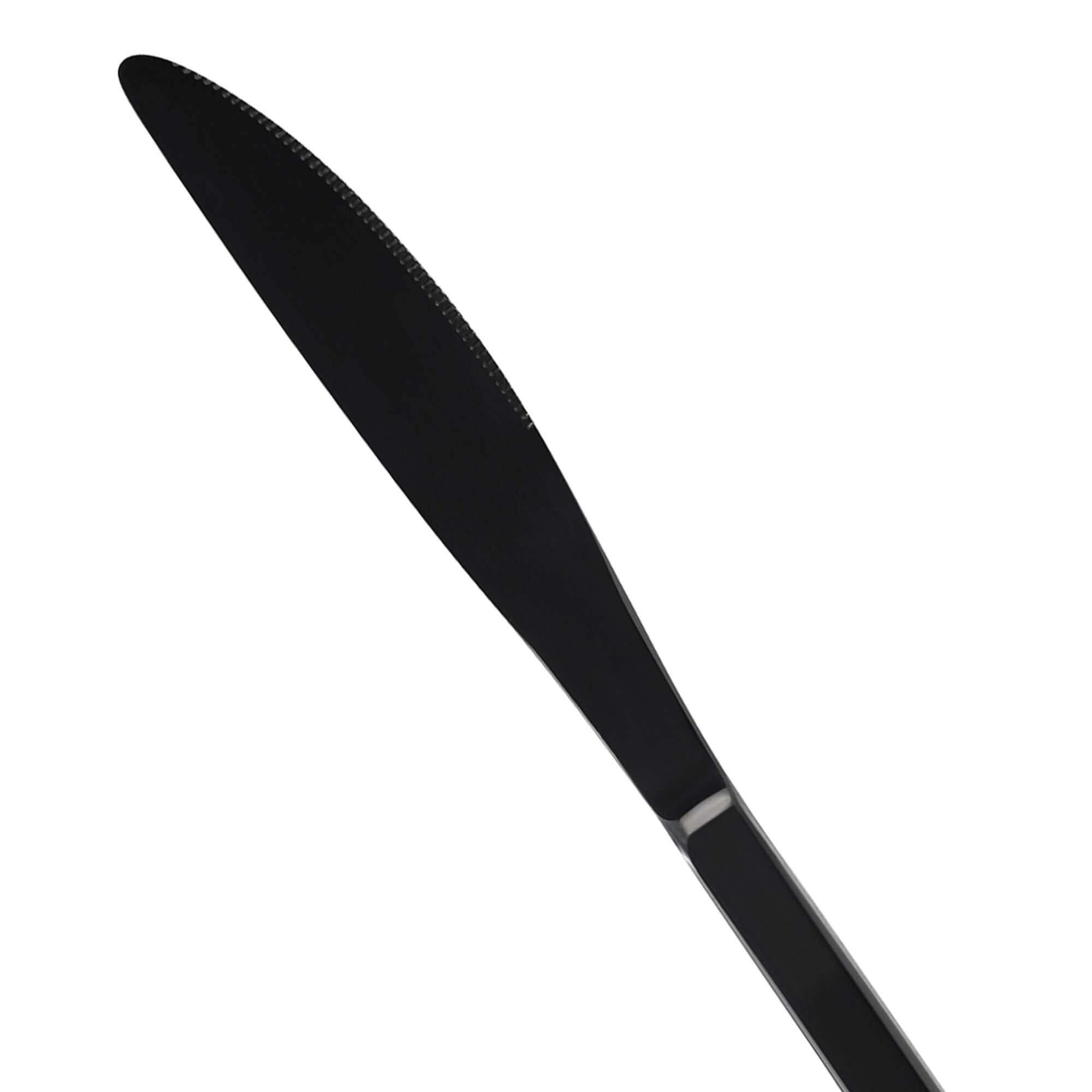 GRÄWE Juego de 6 cuchillos de postre, color negro, aptos para lavavajillas, cubiertos de postre, pequeños cuchillos de mesa, cubiertos de titanio, cuchillos de postre, serie Lisboa