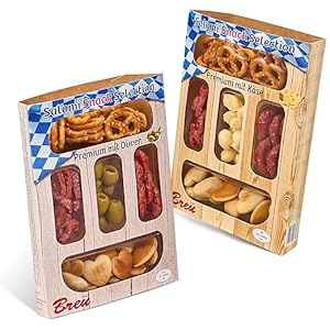 WURSTBARON® Salami Snack Selection Premium Set - Salami, Olive, Käse, Brezeln