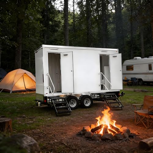 Luxury Mobile Bathroom Trailer Portable Restroom With Shower For Special Events Outdoor Venues Premium Experience Easy Transport Setup