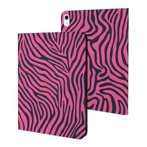 Pinkblack Zebras Print Protective Case Compatible with iPad 11th 2021 Air5 Pro2022 Mini6 with Stand